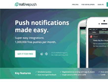 Tablet Screenshot of nativepush.com